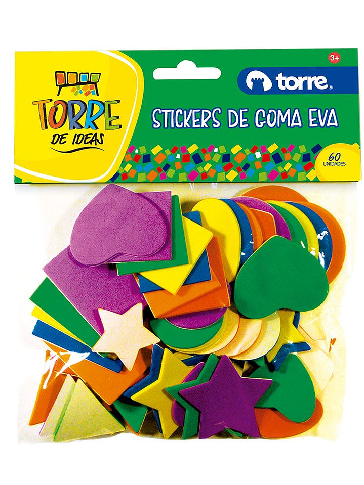 Figuras de Goma Eva con Adhesivo 60 unidades Torre 1