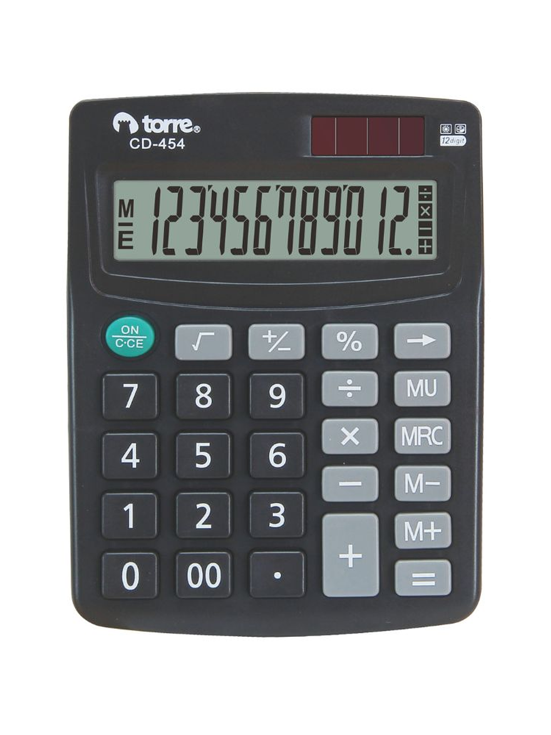 Calculadora de escritorio negra 12 dígitos 38 x 106 x 26,5 mm Torre 2