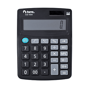 Calculadora de escritorio negra 12 dígitos 38 x 106 x 26,5 mm Torre