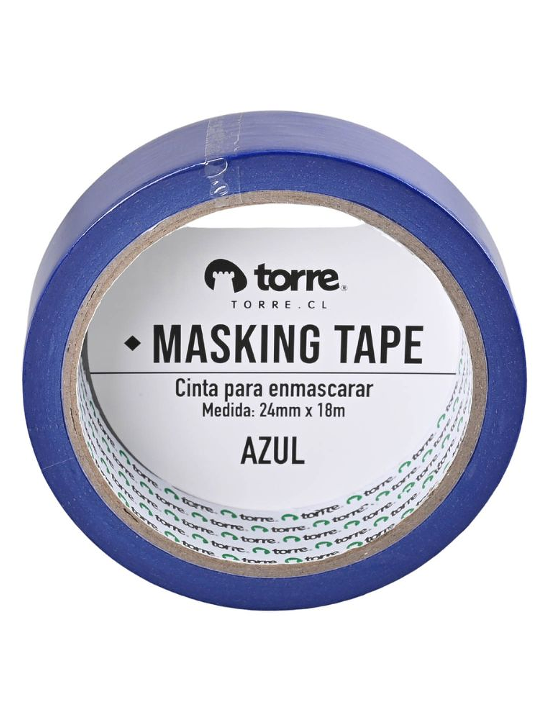 Cinta Masking Tape color azul 24 mm x 28 mt Torre 5