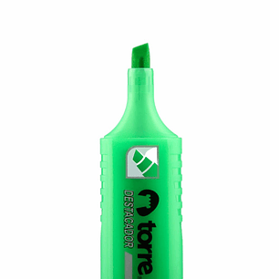 Destacador Punta Biselada Plano Verde Torre