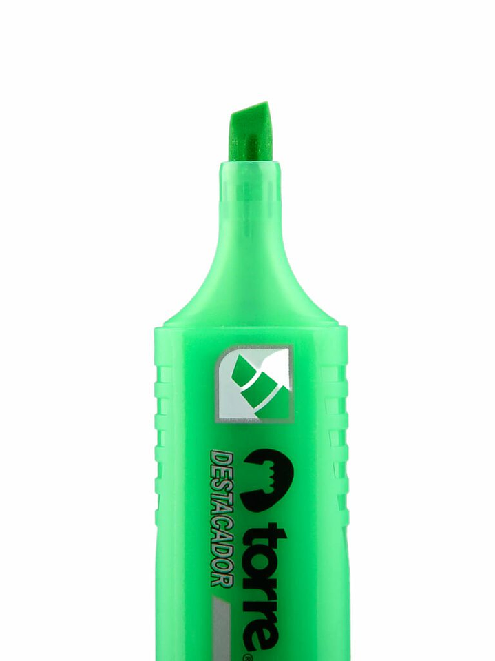 Destacador Punta Biselada Plano Verde Torre 1