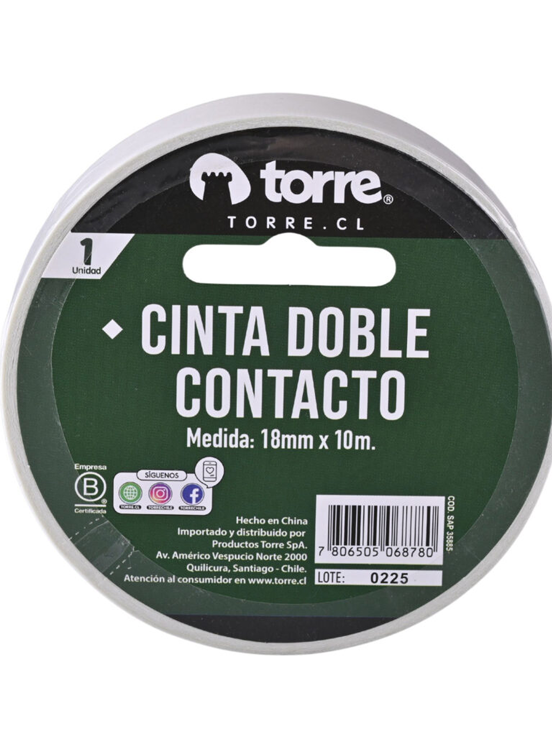Cinta Doble Contacto 18Mmx10M Torre 1