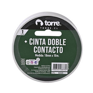 Cinta Doble Contacto 18Mmx10M Torre