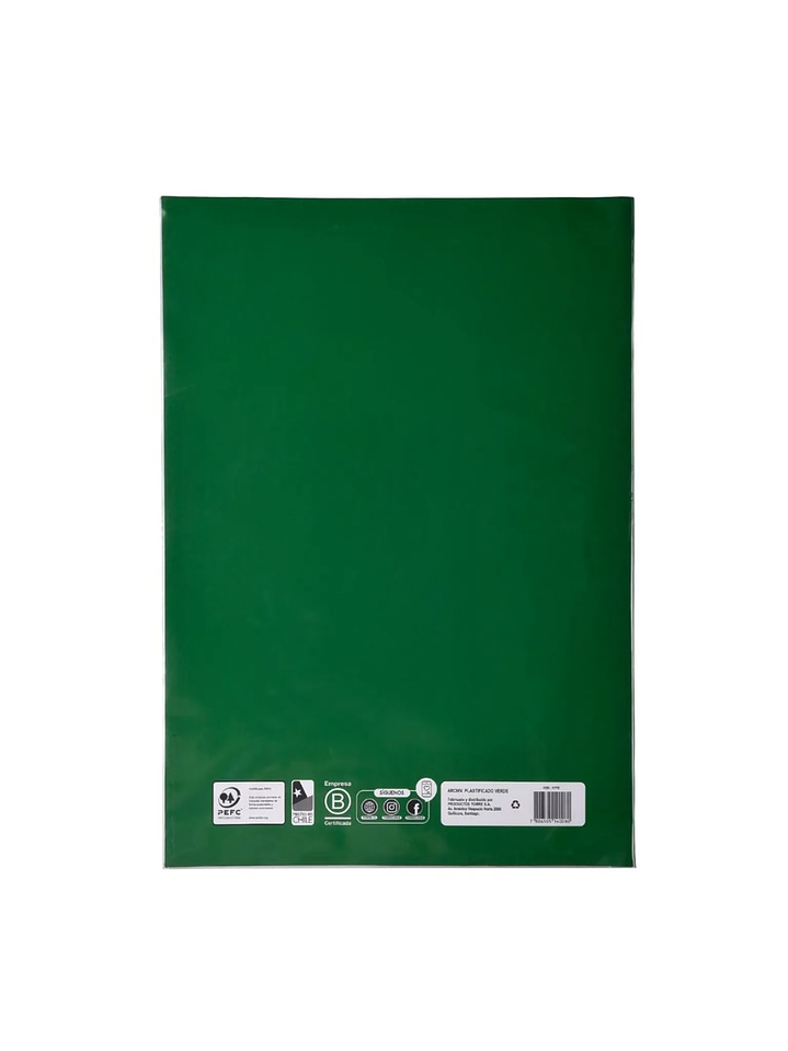 Carpeta Archivador Plastificado Verde Torre 3