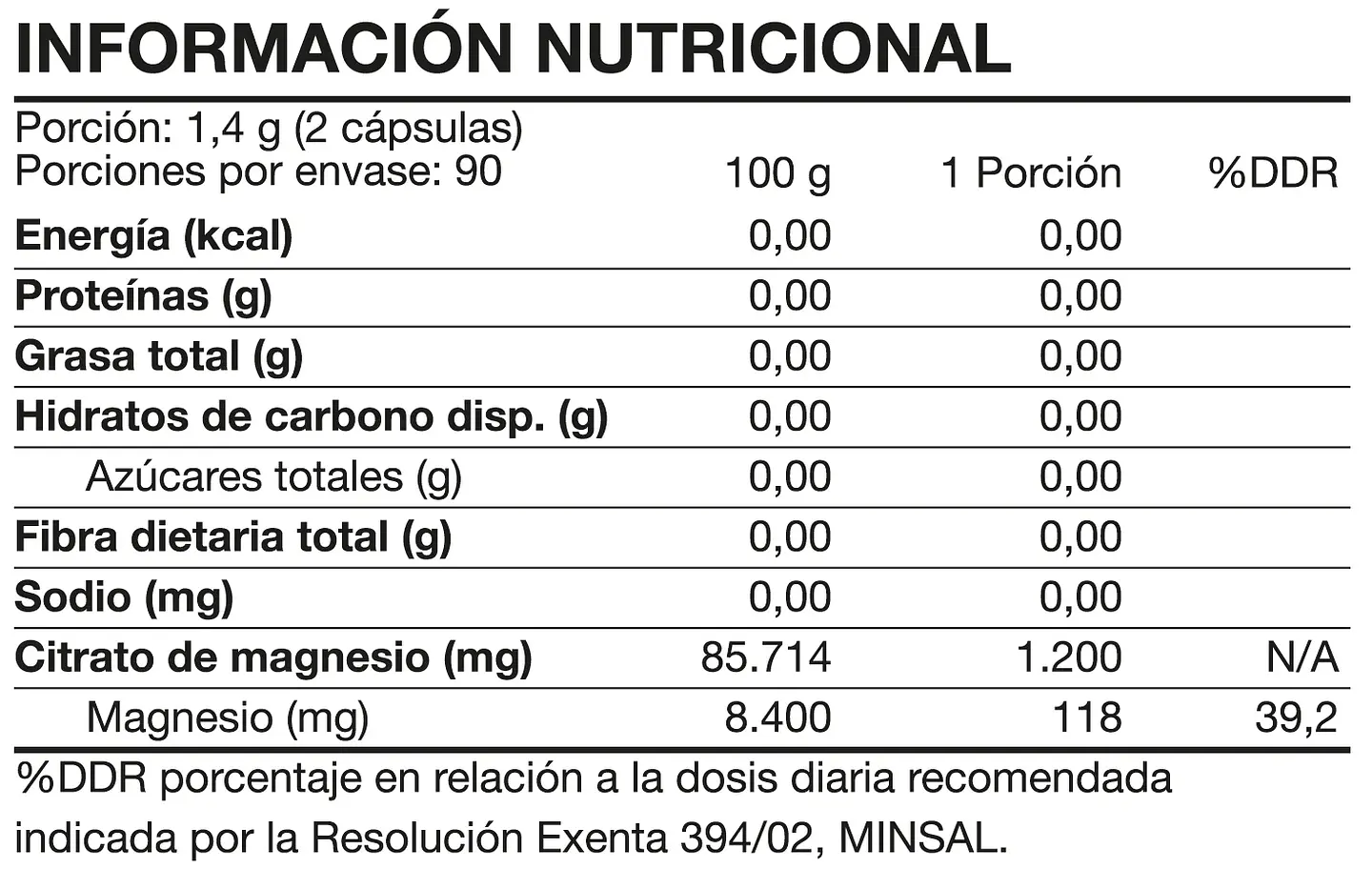 Citrato de Magnesio 180 caps 2