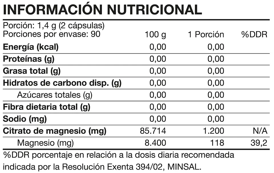Citrato de Magnesio 180 caps 2