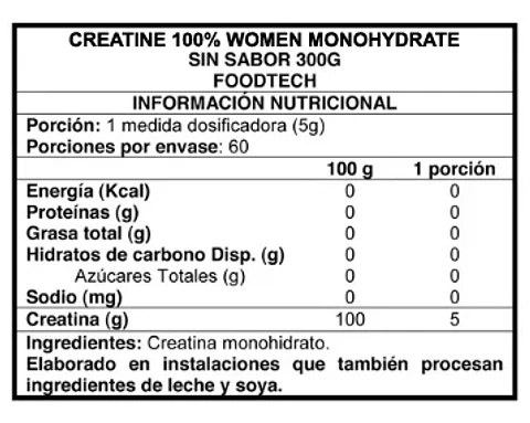 Creatina Monohidratada - 100% Women 300gr