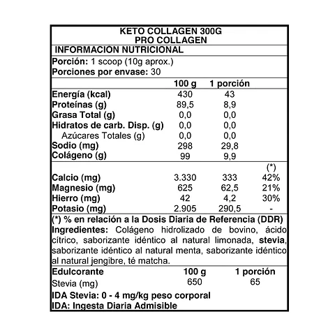 Colágeno Hidrolizado - Keto Collagen 300 grs
