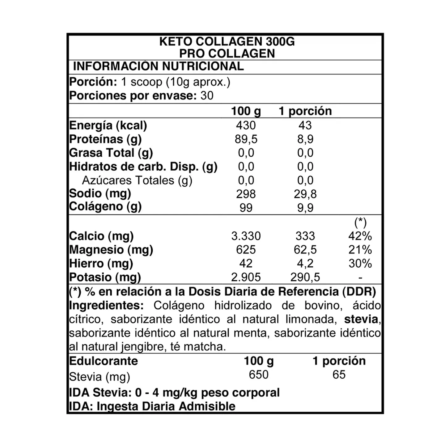 Colágeno Hidrolizado - Keto Collagen 300 grs 2