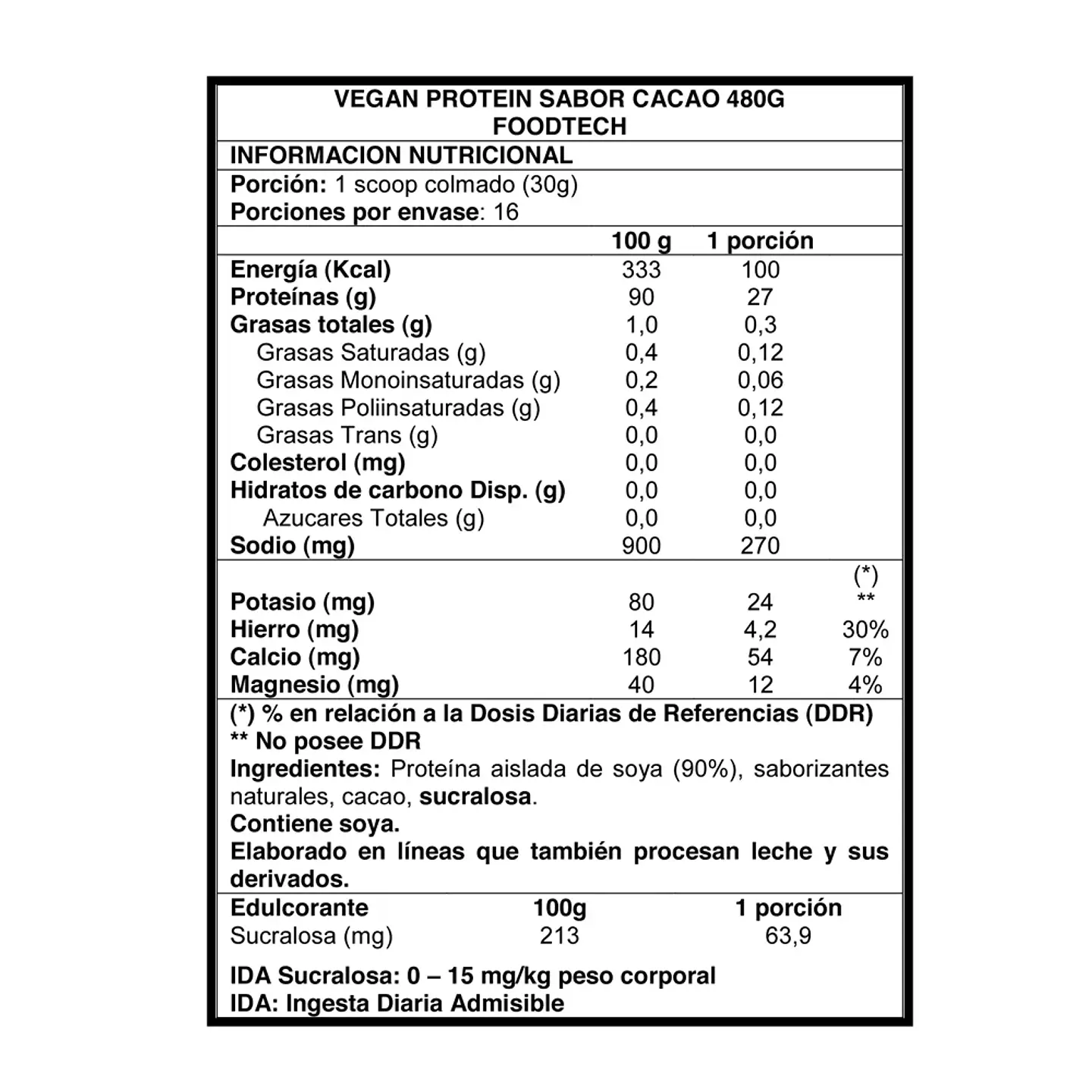 Proteína Vegetal: Vegan Protein 1lb Cacao 2