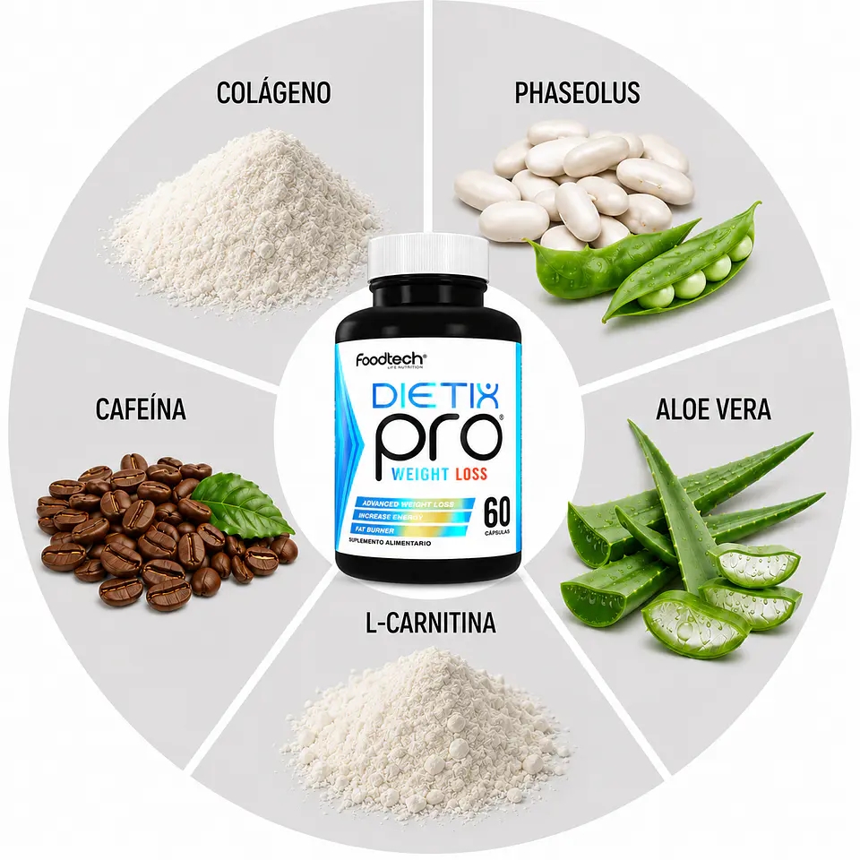 Quemador de Grasa Natural - Dietix Pro Weight Loss 60 caps 2
