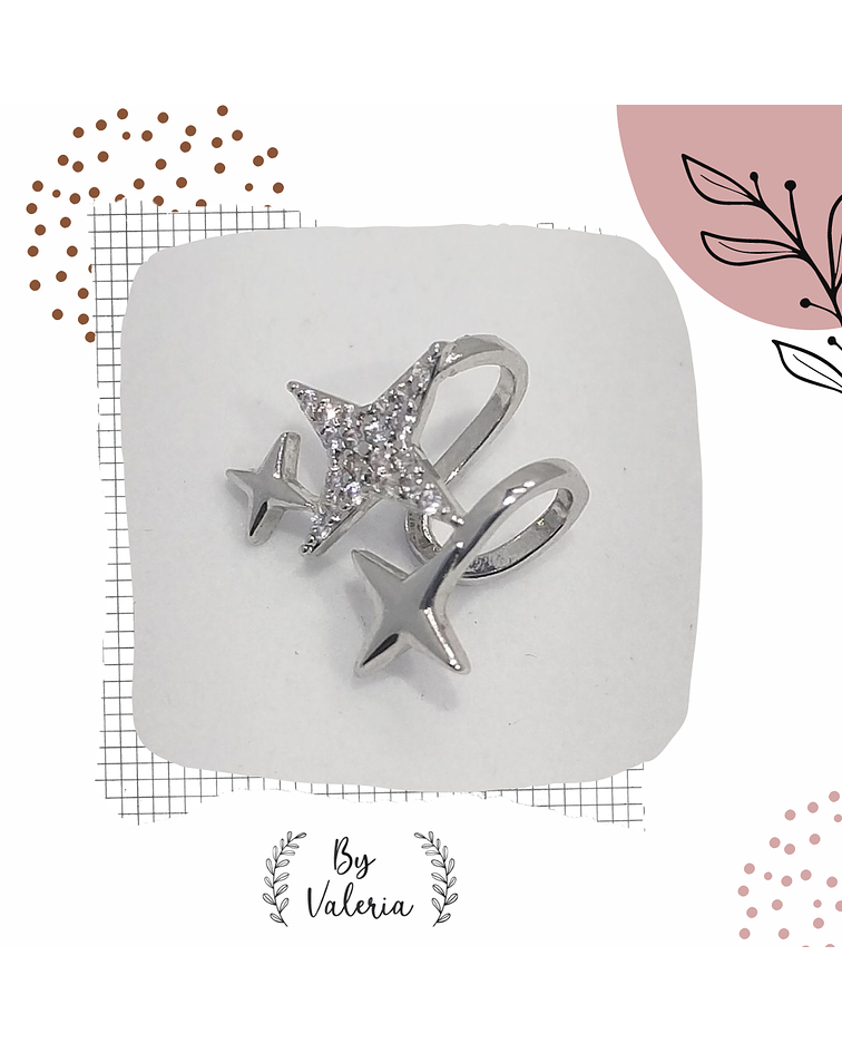 Earcuff  Tres Estrellas