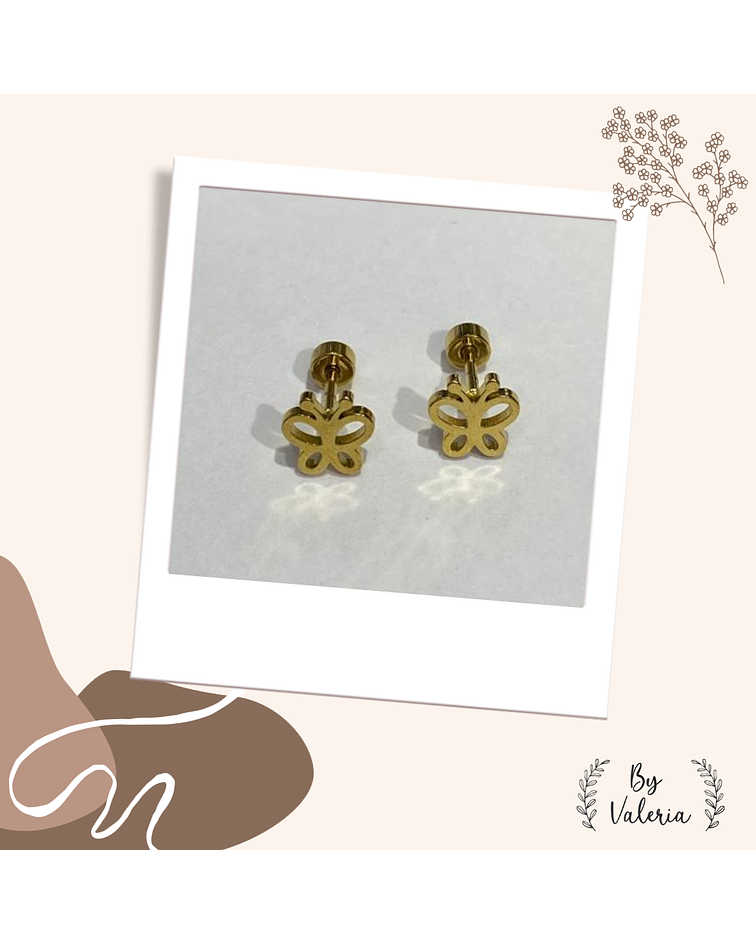 Aretes Mariposa Acero