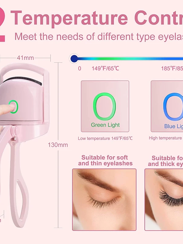 Encrespador Eléctrico USB ROSA CLARO (B) 4