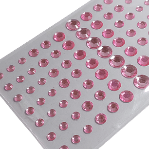 Cristal Adhesivo Círculos Rosados