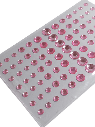 Cristal Adhesivo Círculos Rosados