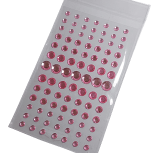Cristal Adhesivo Círculos Rosados