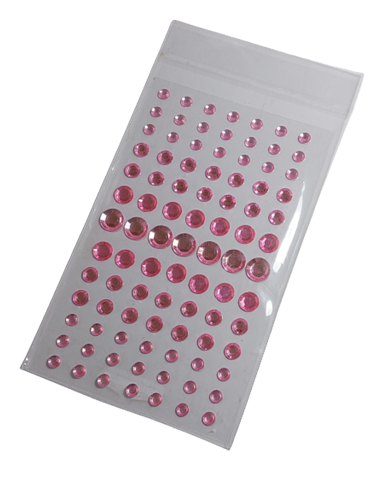 Cristal Adhesivo Círculos Rosados 1