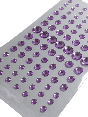 Cristal Adhesivo Círculos Lila