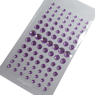 Cristal Adhesivo Círculos Lila