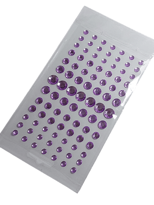 Cristal Adhesivo Círculos Lila