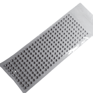 Cristal Adhesivo Plateado 8mm