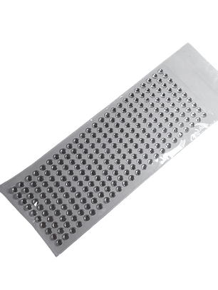 Cristal Adhesivo Plateado 8mm