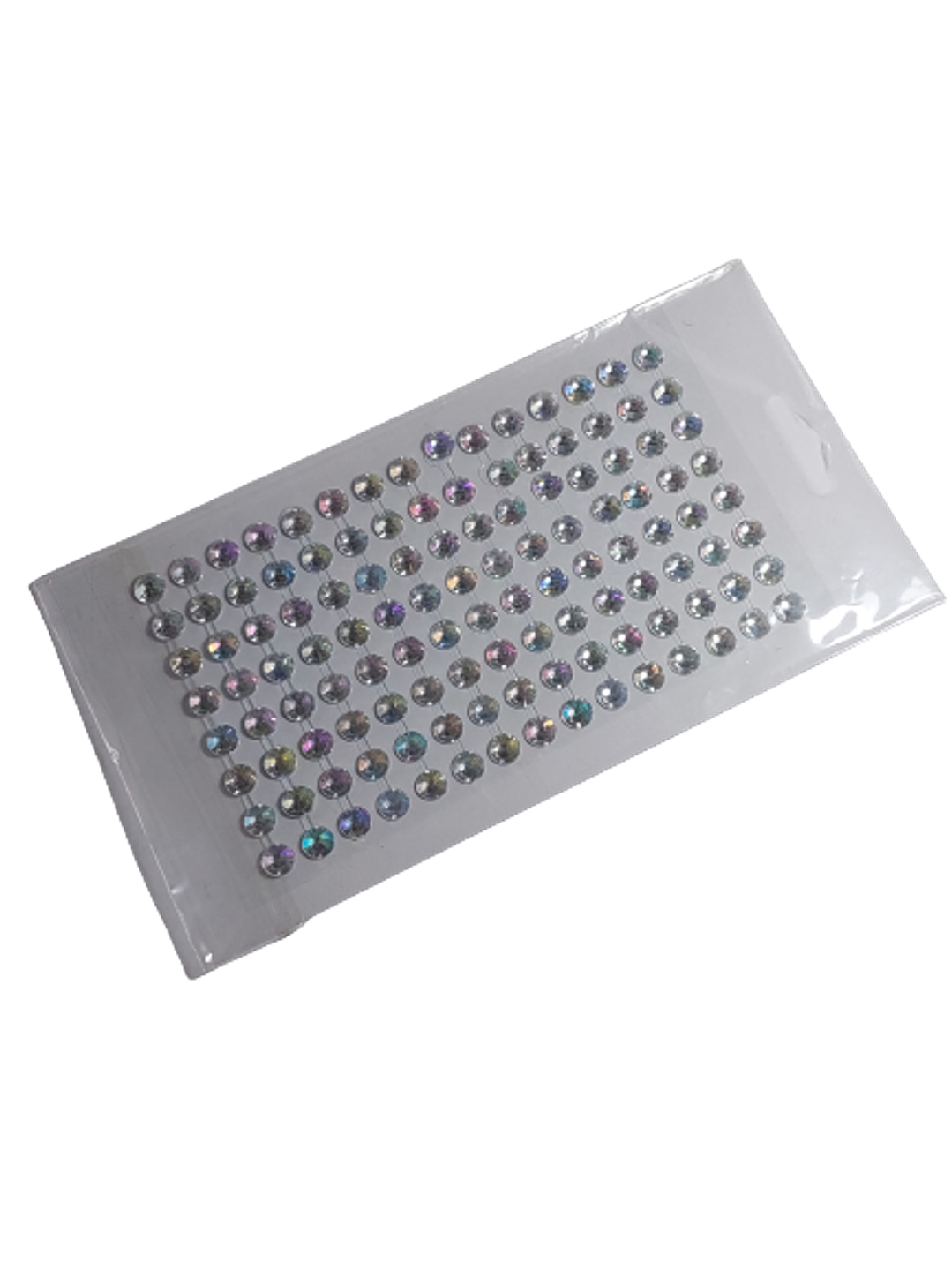 Cristal Adhesivo Plateado Holográfico 8mm 1