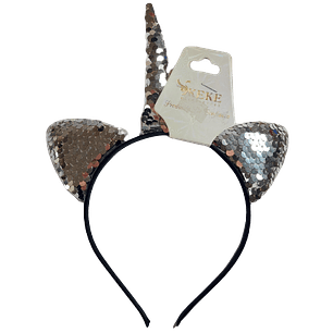 Cintillo Unicornio Plateado