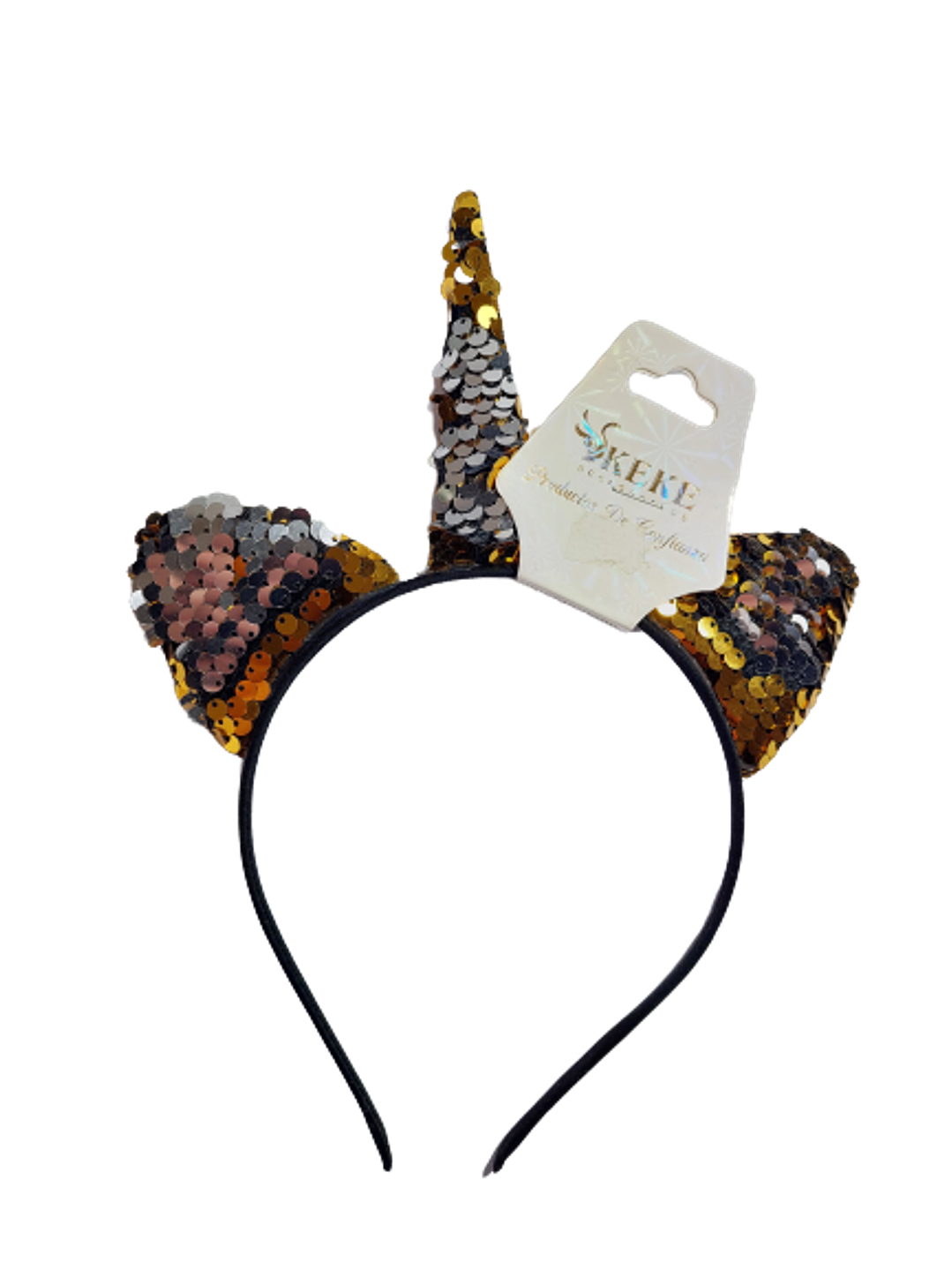 Cintillo Unicornio Dorado/Plateado 2