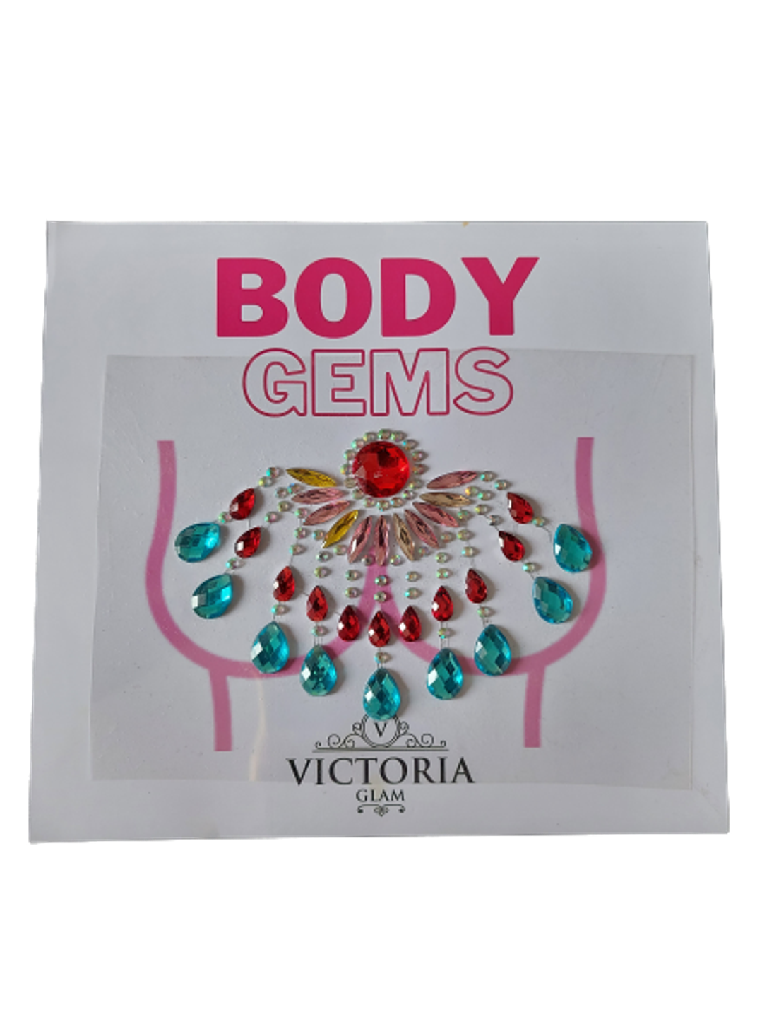 Cristal Adhesivo Escote Multicolor 1