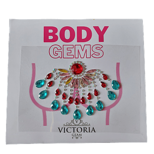 Cristal Adhesivo Escote Multicolor