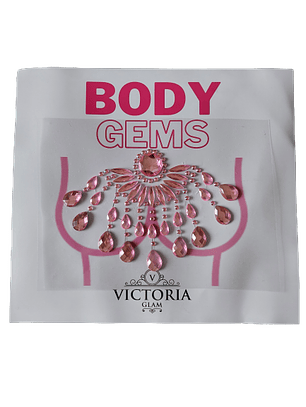 Cristal Adhesivo Escote Rosado