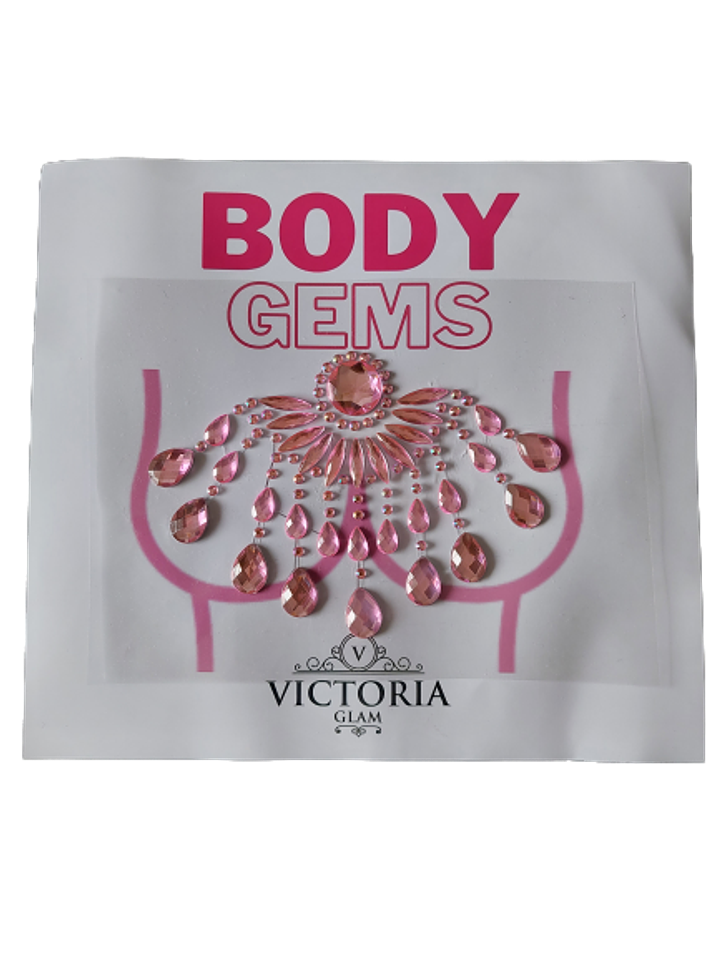 Cristal Adhesivo Escote Rosado 1