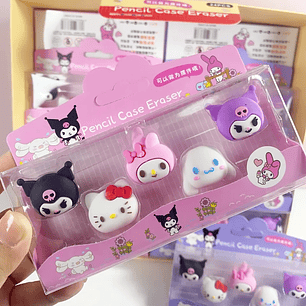 Set Gomas de borrar Hello Kitty y sus amigos 01 - Rosa