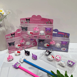 Set Gomas de borrar Hello Kitty y sus amigos 01 - Rosa