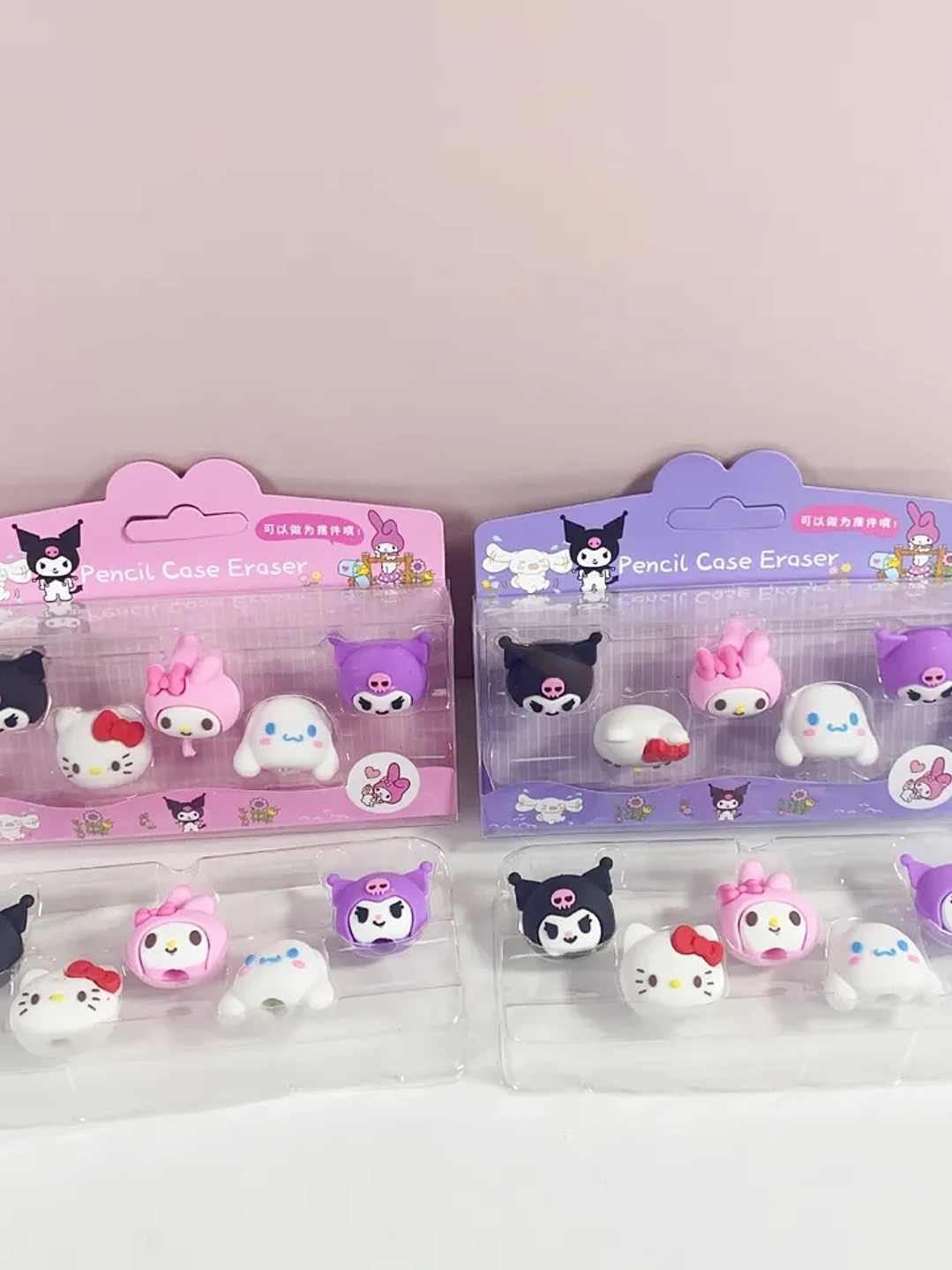 Set Gomas de borrar Hello Kitty y sus amigos 02 - Morado 3