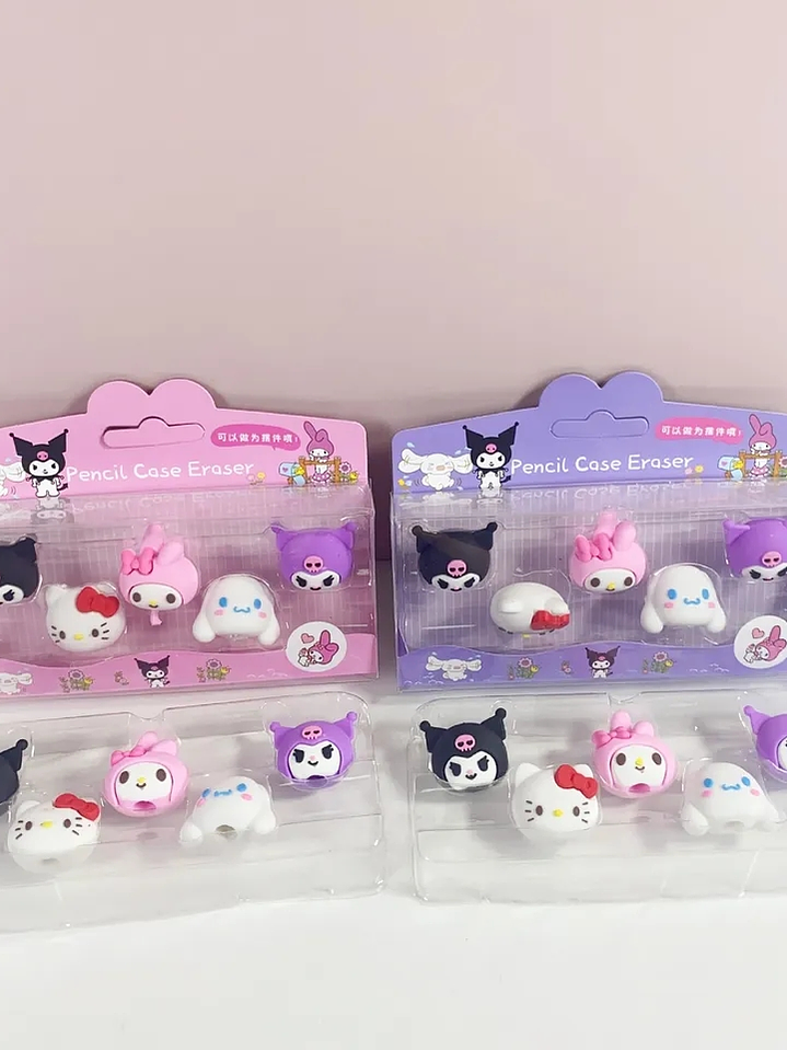 Set Gomas de borrar Hello Kitty y sus amigos 01 - Rosa 3