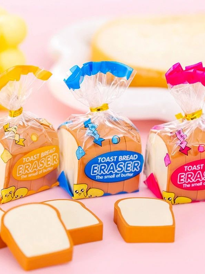 Set de Gomas en forma de Pan kawaii 4