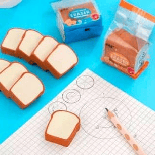 Set de Gomas en forma de Pan kawaii