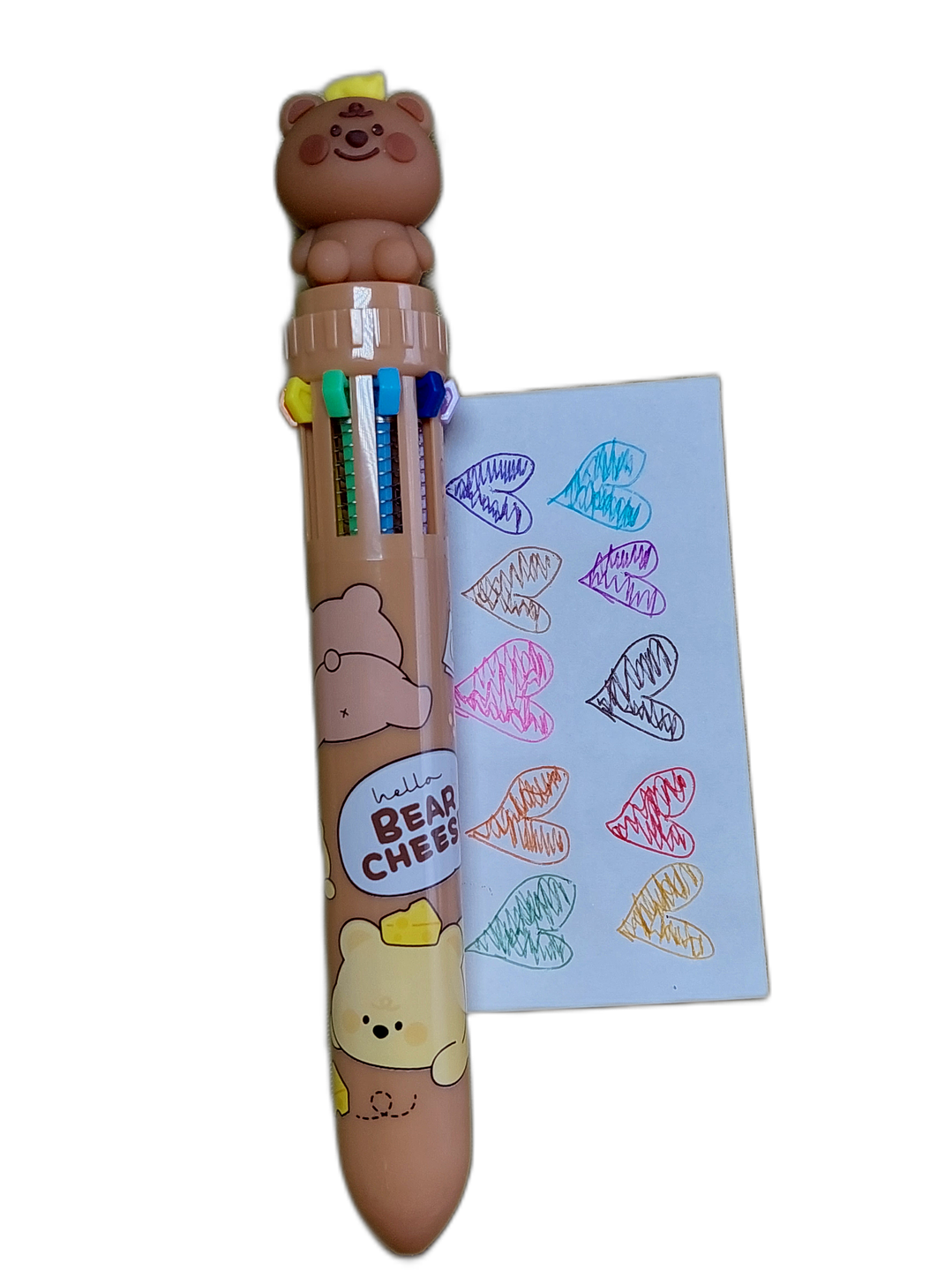 Lápiz 10 Colores Osito Café Kawaii  2