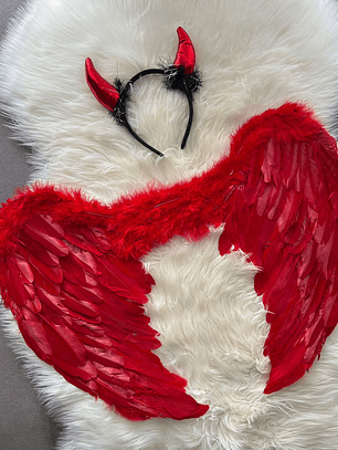 Set Alas + Aureola Diabla/Angel