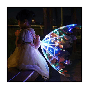 Alas Mariposa Con Luz Led y Movimiento