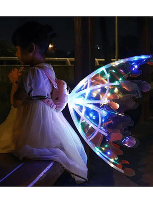 Alas Mariposa Con Luz Led y Movimiento