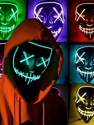 Máscara THE PURGE Luz Led NEÓN
