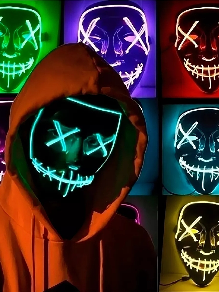 Máscara THE PURGE Luz Led NEÓN 1