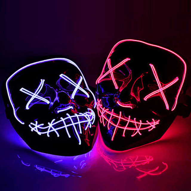 Máscara THE PURGE Luz Led NEÓN