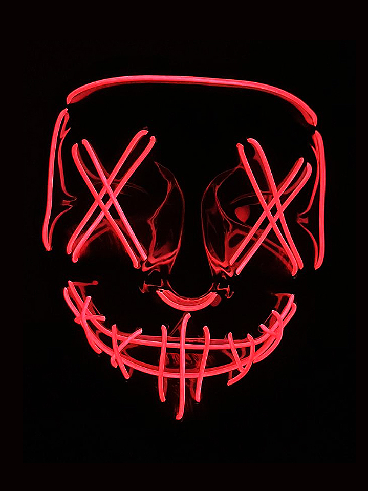 Máscara THE PURGE Luz Led NEÓN 4
