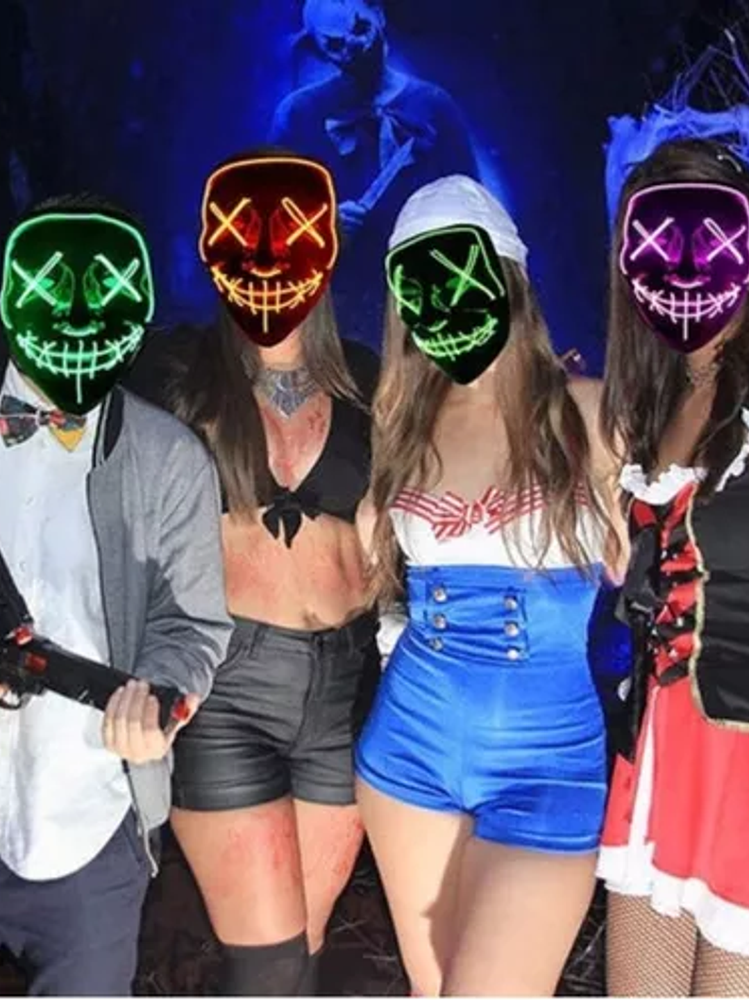 Máscara THE PURGE Luz Led NEÓN 5